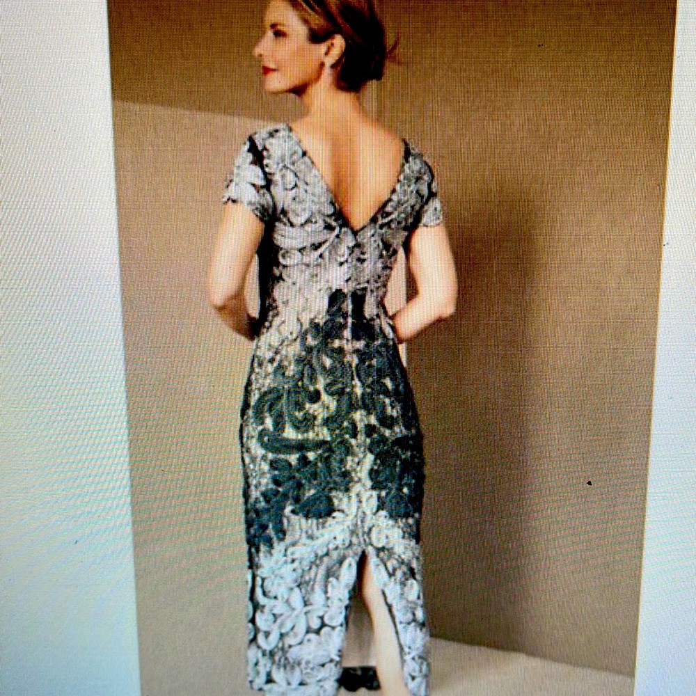 COPY - Womens JS Collections two tone Soutache MIDI dress